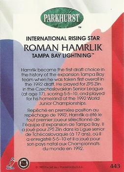 1992-93 Parkhurst #443 Roman Hamrlik Back
