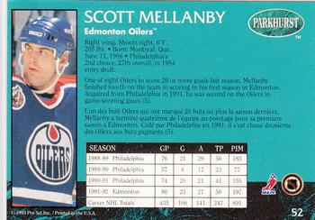 1992-93 Parkhurst #52 Scott Mellanby Back