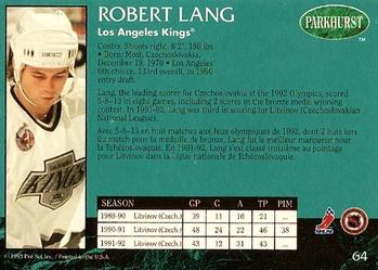 1992-93 Parkhurst #64 Robert Lang Back