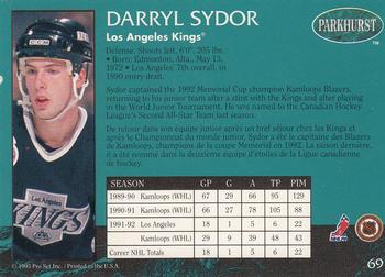 1992-93 Parkhurst #69 Darryl Sydor Back