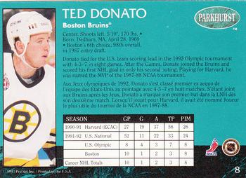 1992-93 Parkhurst #8 Ted Donato Back