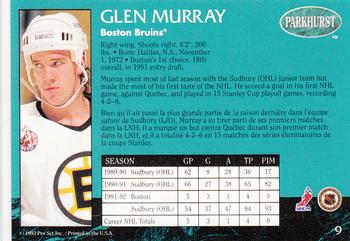 1992-93 Parkhurst #9 Glen Murray Back