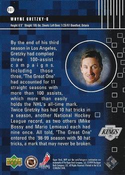 1998-99 Upper Deck MVP - Dynamics #D07 Wayne Gretzky Back