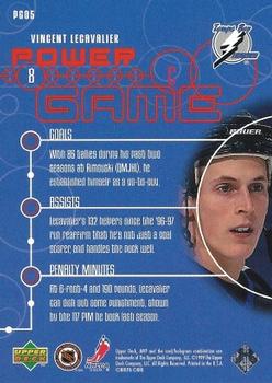 1998-99 Upper Deck MVP - Power Game #PG05 Vincent Lecavalier Back