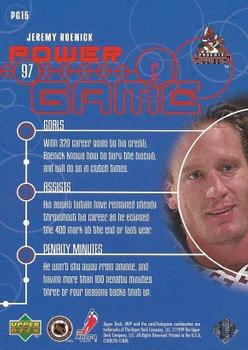 1998-99 Upper Deck MVP - Power Game #PG15 Jeremy Roenick Back