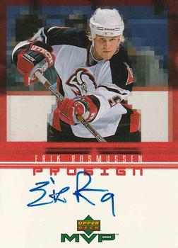 1998-99 Upper Deck MVP - ProSign #ER Erik Rasmussen Front