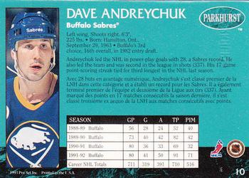 1992-93 Parkhurst - Emerald Ice #10 Dave Andreychuk Back