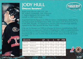 1992-93 Parkhurst - Emerald Ice #119 Jody Hull Back