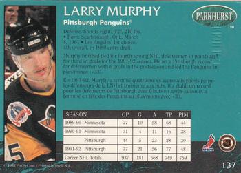 1992-93 Parkhurst - Emerald Ice #137 Larry Murphy Back