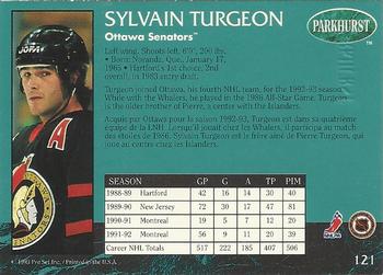 1992-93 Parkhurst - Emerald Ice #121 Sylvain Turgeon Back