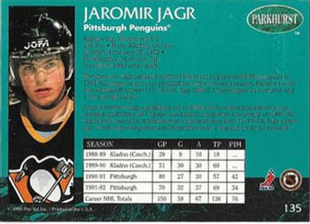 1992-93 Parkhurst - Emerald Ice #135 Jaromir Jagr Back