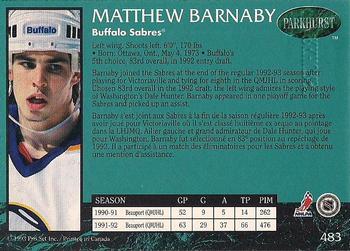  (CI) Matthew Barnaby Hockey Card 2000-01 Upper Deck