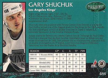 1992-93 Parkhurst - Emerald Ice #484 Gary Shuchuk Back