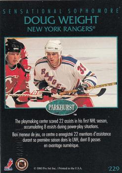 1992-93 Parkhurst - Emerald Ice #229 Doug Weight Back