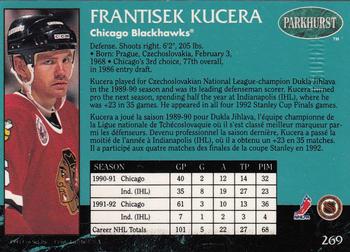 1992-93 Parkhurst - Emerald Ice #269 Frantisek Kucera Back
