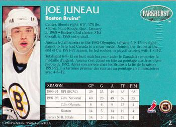 1992-93 Parkhurst - Emerald Ice #2 Joe Juneau Back