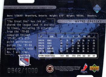 1998-99 Upper Deck UD3 - Die Cuts #91 Wayne Gretzky Back