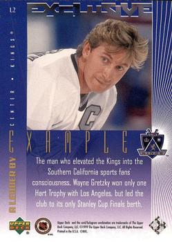1999 Upper Deck Wayne Gretzky Living Legend - A Leader by Example #L2 Wayne Gretzky Back