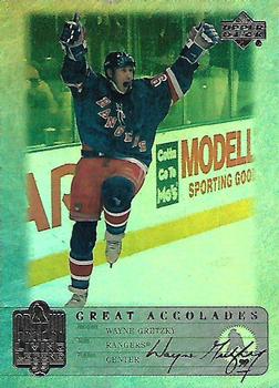 1999 Upper Deck Wayne Gretzky Living Legend - Great Accolades #GA1 Most Career Goals: 894 Front