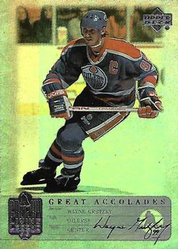 1999 Upper Deck Wayne Gretzky Living Legend - Great Accolades #GA9 Most Assists One Season including Playoffs: 174 Front