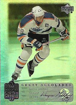 1999 Upper Deck Wayne Gretzky Living Legend - Great Accolades #GA13 Most Points One Season: 215 Front