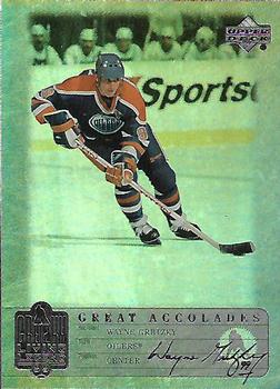1999 Upper Deck Wayne Gretzky Living Legend - Great Accolades #GA14 Most Points One Season including Playoffs: 255 Front