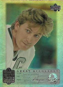 1999 Upper Deck Wayne Gretzky Living Legend - Great Accolades #GA29 Longest Consecutive Game Assist Streak: 23 Front