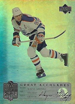 1999 Upper Deck Wayne Gretzky Living Legend - Great Accolades #GA34 Most Assists One Playoff Season: 31 Front