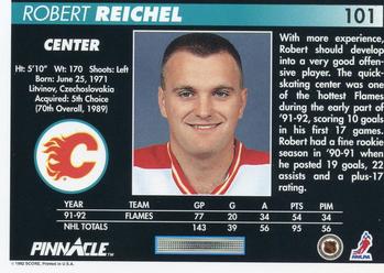1992-93 Pinnacle #101 Robert Reichel Back
