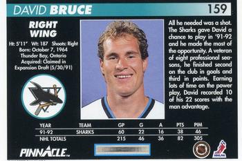 1992-93 Pinnacle #159 David Bruce Back