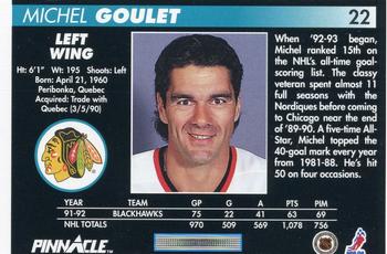 1992-93 Pinnacle #22 Michel Goulet Back