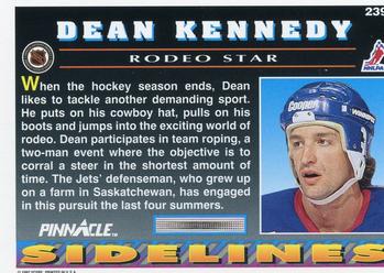 1992-93 Pinnacle #239 Dean Kennedy Back