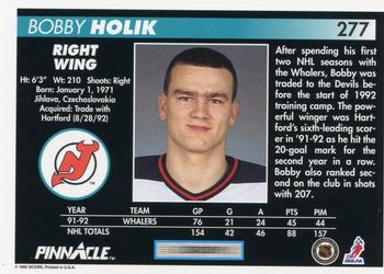 1992-93 Pinnacle #277 Bobby Holik Back