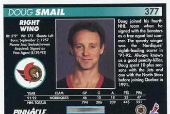 1992-93 Pinnacle #377 Doug Smail Back