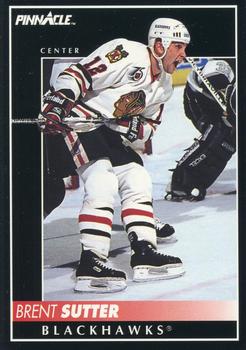 1992-93 Pinnacle #39 Brent Sutter Front