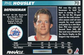 1992-93 Pinnacle #70 Phil Housley Back