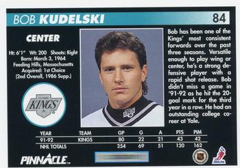 1992-93 Pinnacle #84 Bob Kudelski Back