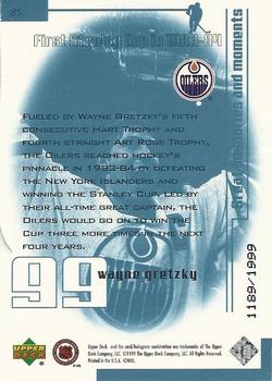 1999 Upper Deck Wayne Gretzky Living Legend - Year of the Great One #85 Wayne Gretzky (First Cup) Back