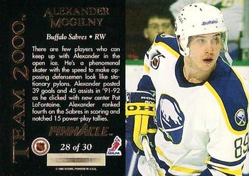 1992-93 Pinnacle - Team 2000 #28 Alexander Mogilny Back
