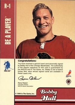 1999-00 Be a Player Memorabilia - Retail Autographs #R-1 Bobby Hull Back