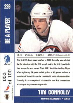 1999-00 Be a Player Memorabilia - Gold #229 Tim Connolly Back