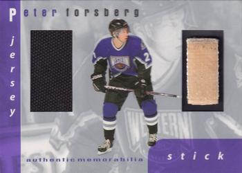 1999-00 Be a Player Memorabilia - All-Star Jersey and Stick #S-02 Peter Forsberg Front