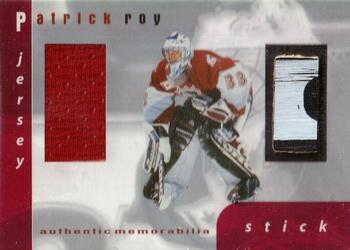 1999-00 Be a Player Memorabilia - All-Star Jersey and Stick #S-06 Patrick Roy Front