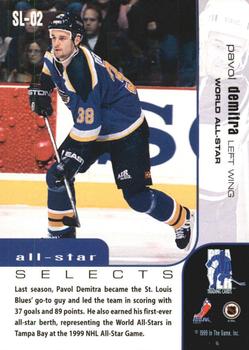 1999-00 Be a Player Memorabilia - All-Star Selects Gold #SL-02 Pavol Demitra Back