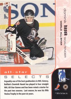 1999-00 Be a Player Memorabilia - All-Star Selects Silver #SL-06 Dominik Hasek Back