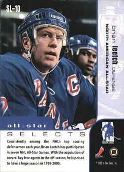 1999-00 Be a Player Memorabilia - All-Star Selects Silver #SL-10 Brian Leetch Back