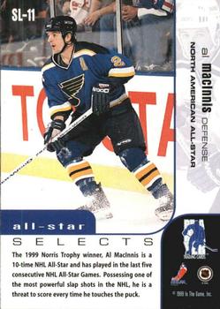 1999-00 Be a Player Memorabilia - All-Star Selects Silver #SL-11 Al MacInnis Back