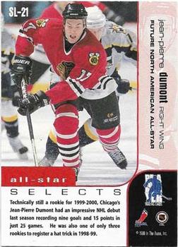 1999-00 Be a Player Memorabilia - All-Star Selects Silver #SL-21 Jean-Pierre Dumont Back