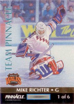 1992-93 Pinnacle - Team Pinnacle #1 Ed Belfour / Mike Richter Back