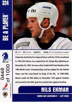 1999-00 Be a Player Memorabilia - Silver #324 Nils Ekman Back
